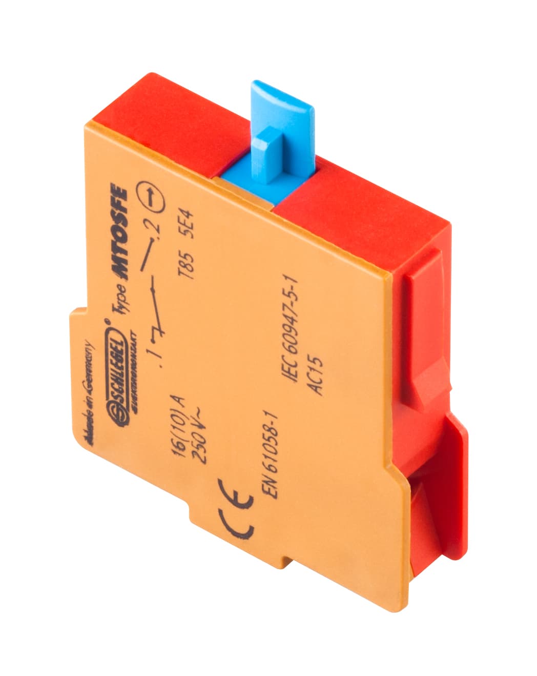 Travel: 6 mmContact Type: Screw Connection 2.5 mm? Contact Equipment: 1 x NC + 1 x NOContact Material: AgNiDegree of Ingress Protection: IP20