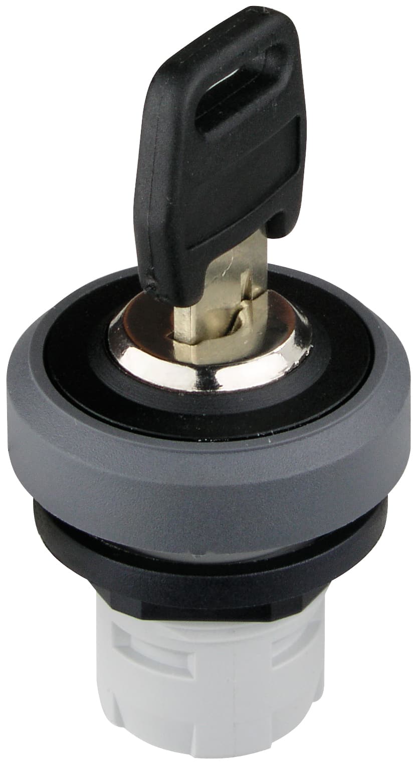 Schlegel Elektrokontakt RKSSA18 - Switching Function: Momentary / Maintained Direction-Angle: 1 x 90� DegreesPanel Cutout: � 16.2 mm Shape: RoundIllumination: No Labeling Option: NoBezel Color: Charcoal
