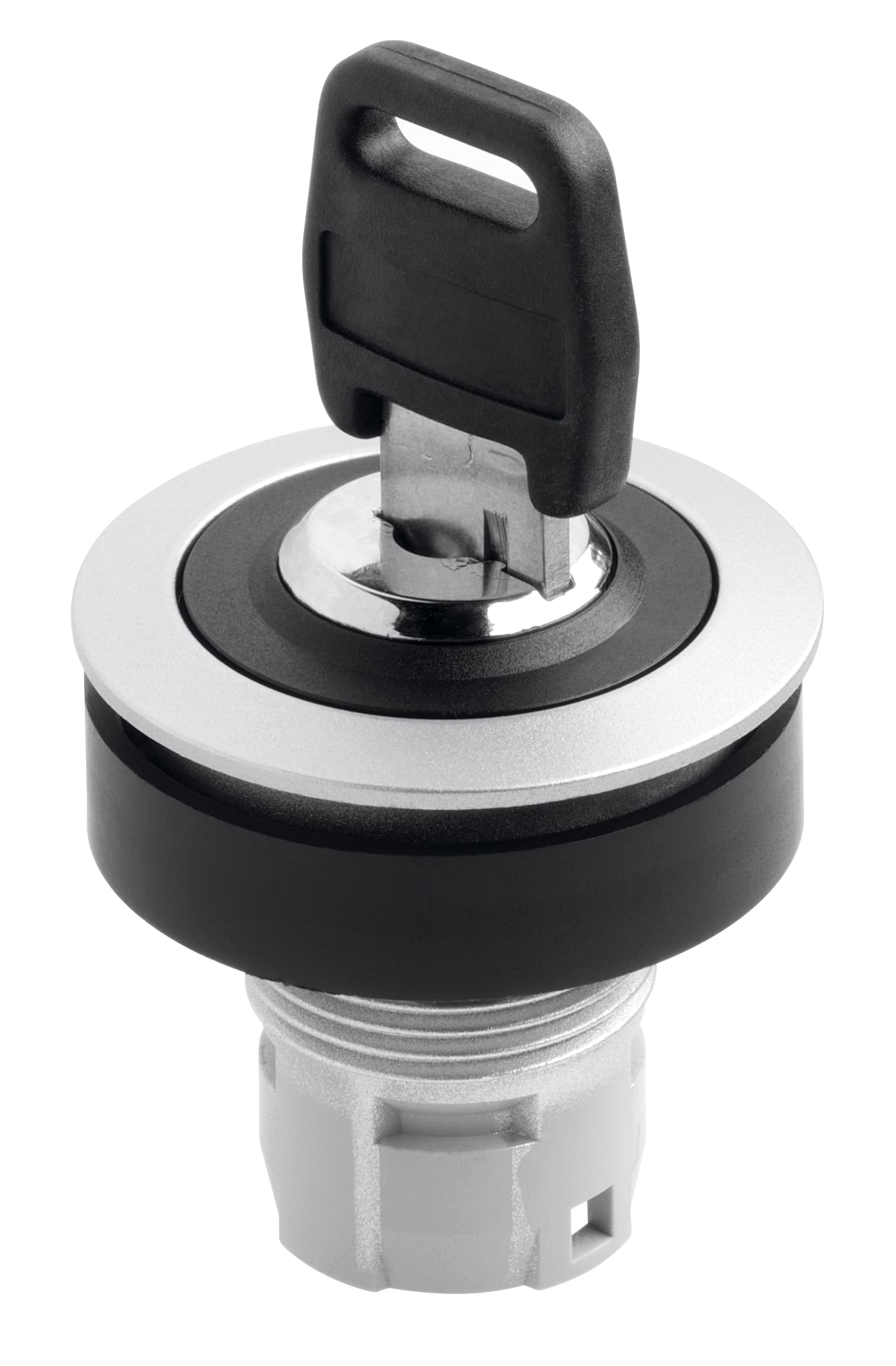 Schlegel Elektrokontakt RRJSSA13 - Switching Function: Maintained Direction-Angle: 2 x 90� DegreesPanel Cutout: � 22.3 mm Shape: RoundIllumination: No Labeling Option: NoBezel Color: Silver