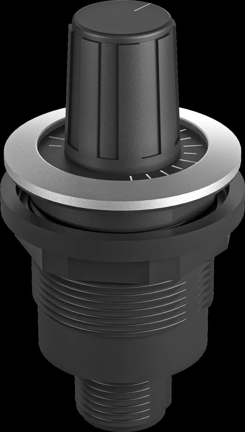 Schlegel Elektrokontakt SR1K_C090 - Shape: RoundPanel Cutout: � 22.3 mmMounting Depth: 37.5 mmBezel Color: Silver-Coloured