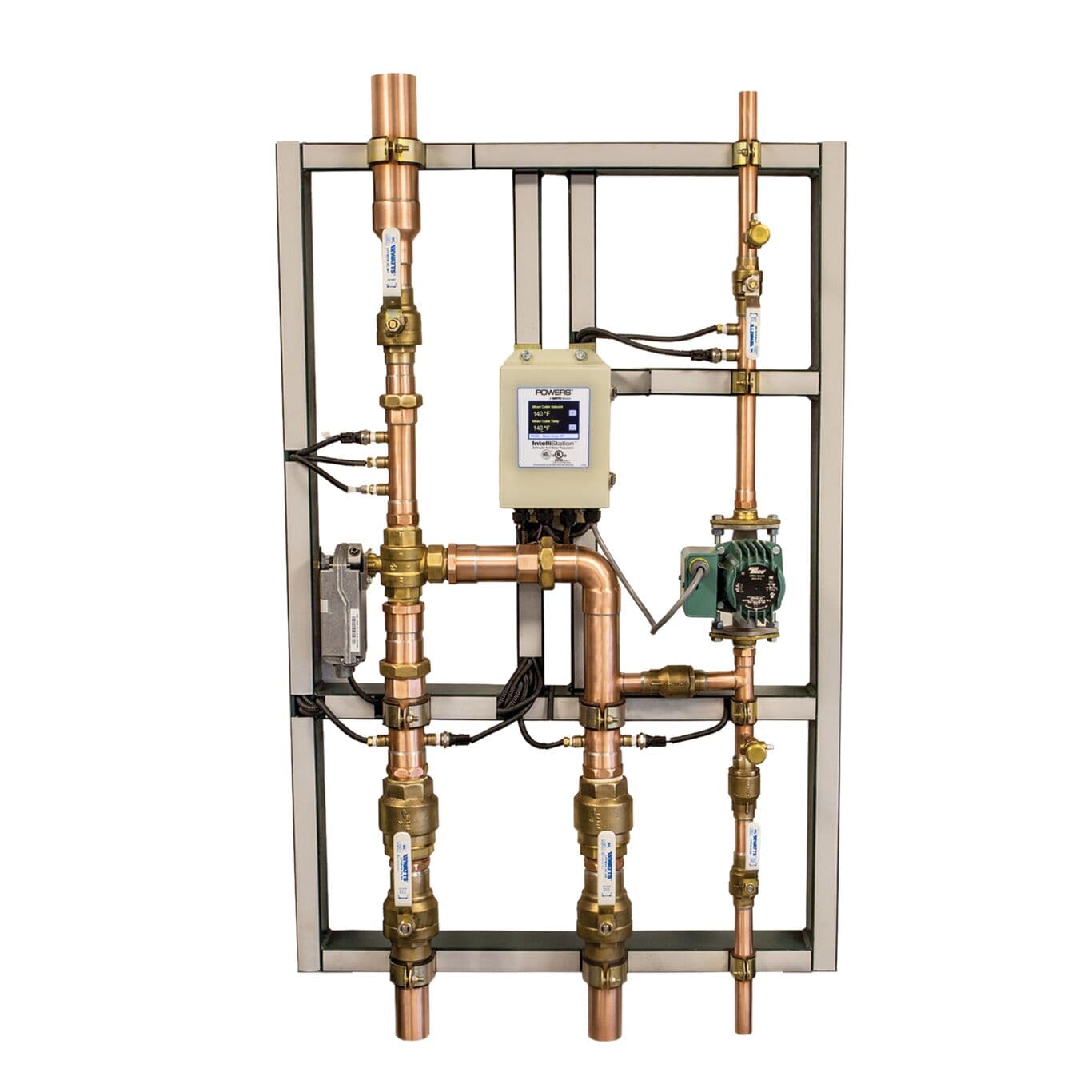 Powers IntelliStation - The IntelliStation digital water mixing system delivers mixed hot water throughout a hot water recirculation loop in commercial and institutional facilities. This digital solution can be integrated into a building automation system (BAS) to allow facilities managers to remotely monitor and control water temperatures. Intelligent control of the water recirculation loop ensures safe, precise, and consistent water temperatures (+/- 2oF), supports energy conservation, and reduces energy costs.