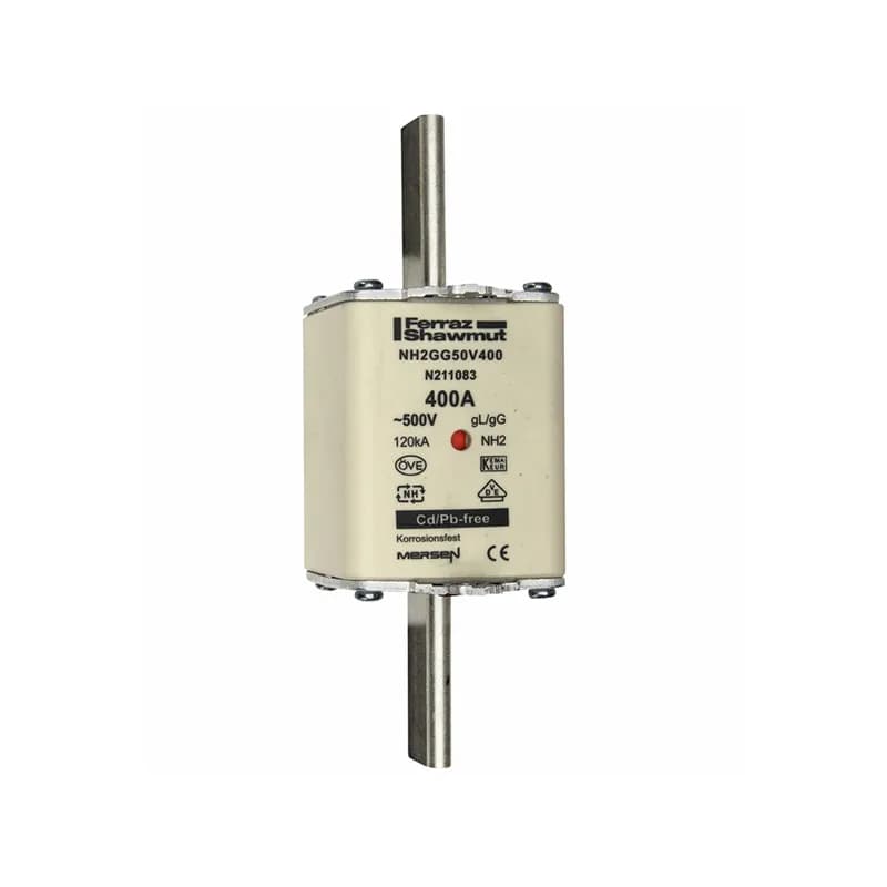 DIN NH Standard fuse-link gG Size NH2 500VAC 250VDC 400A live tags Double indicator Body width 52 mm