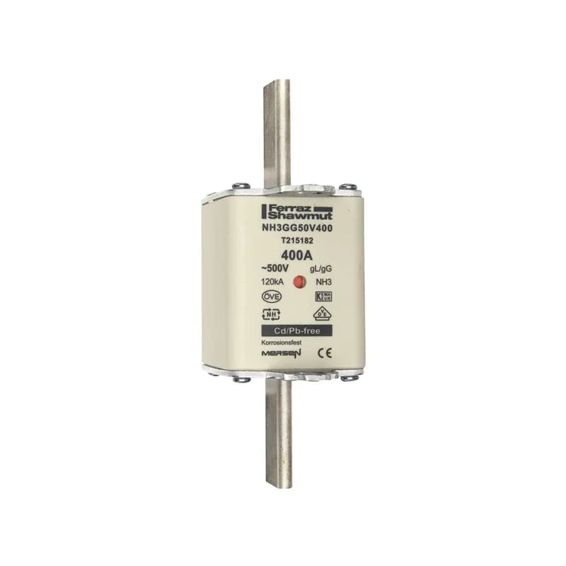 DIN NH Standard fuse-link gG Size NH3 500VAC 250VDC 400A live tags Double indicator Body width 52 mm
