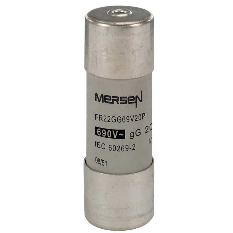 Cylindrical fuse-link gG Size 22x58 IEC 690VAC 20A With Striker