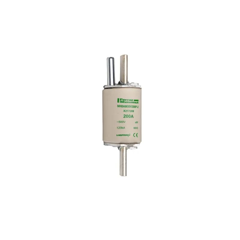 DIN NH Standard fuse-link aM Size NH0 500VAC 200A live tags Striker Body width 41.30 mm