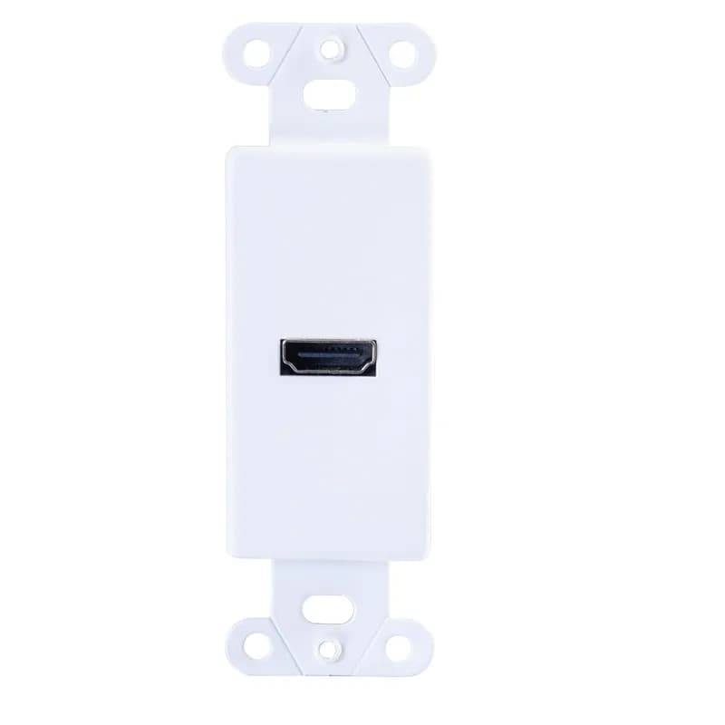 HDMI Pass Through Decorative Wall Plate - White - CG39710