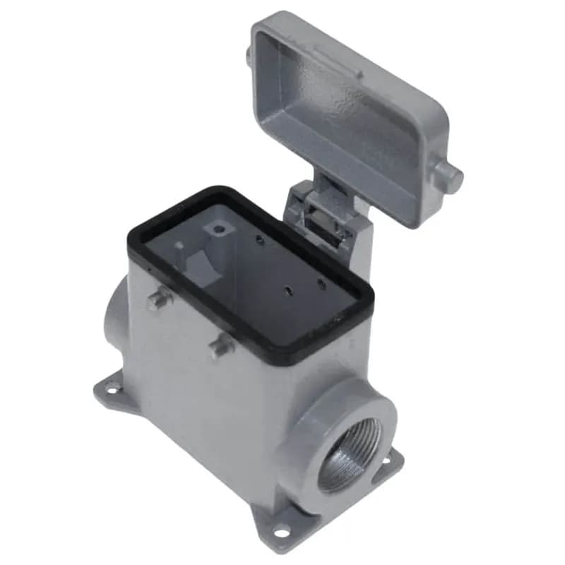 Mencom Corporation CMAP-03CS29 - Insulated, Rectangular Base with cover, Surface mount, size 57.27, 4 Pegs, Side PG29 cable entry, High Construction