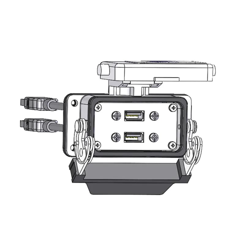 Panel Interface Connector with, 2 form A USB with 6' Cable, in a 10LS housing