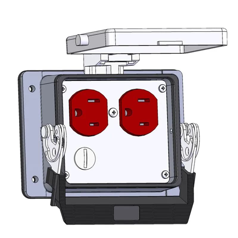 Panel Interface Connector with Duplex outlet, in a 32 housing
