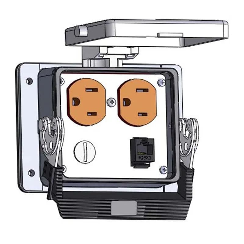 Panel Interface Connector with Duplex outlet, RJ45, in a 32 housing