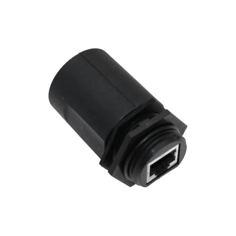 Mencom Corporation E45V3-8FFR-M25-CP - Ethernet, E45V3 Receptacle With Cap, 8 Pole, Female Straight / Female Straight, M25, Front Mount, Plastic, UL508A, UL50, UL50E