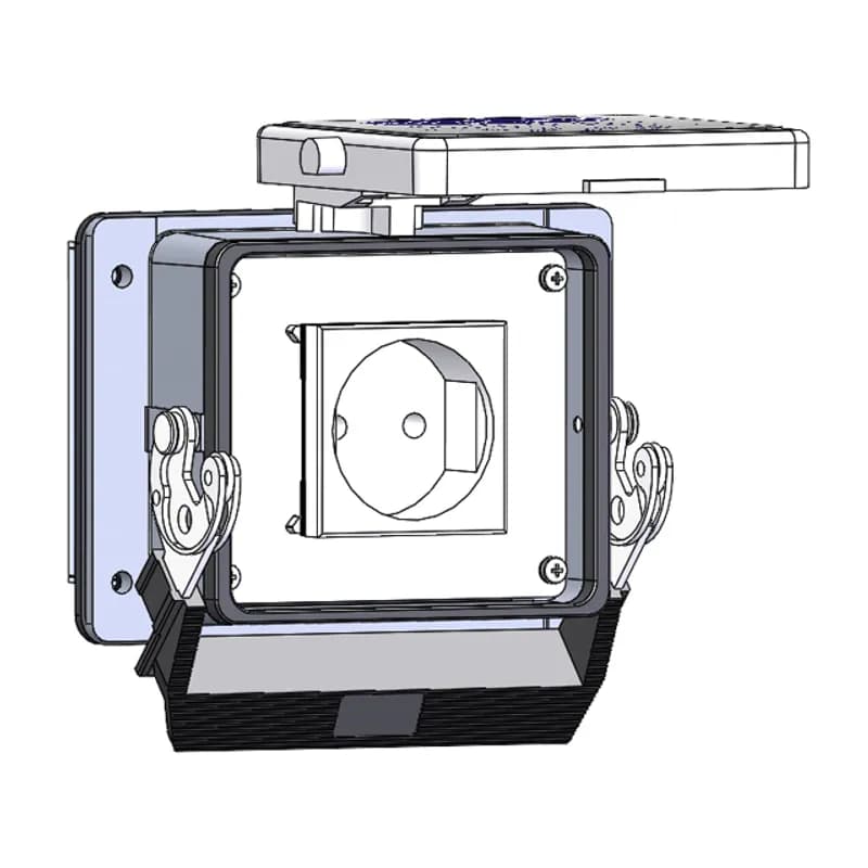 Mencom Corporation EP-NR-32 - Panel Interface Connector with Continental European outlet, in a 32 housing