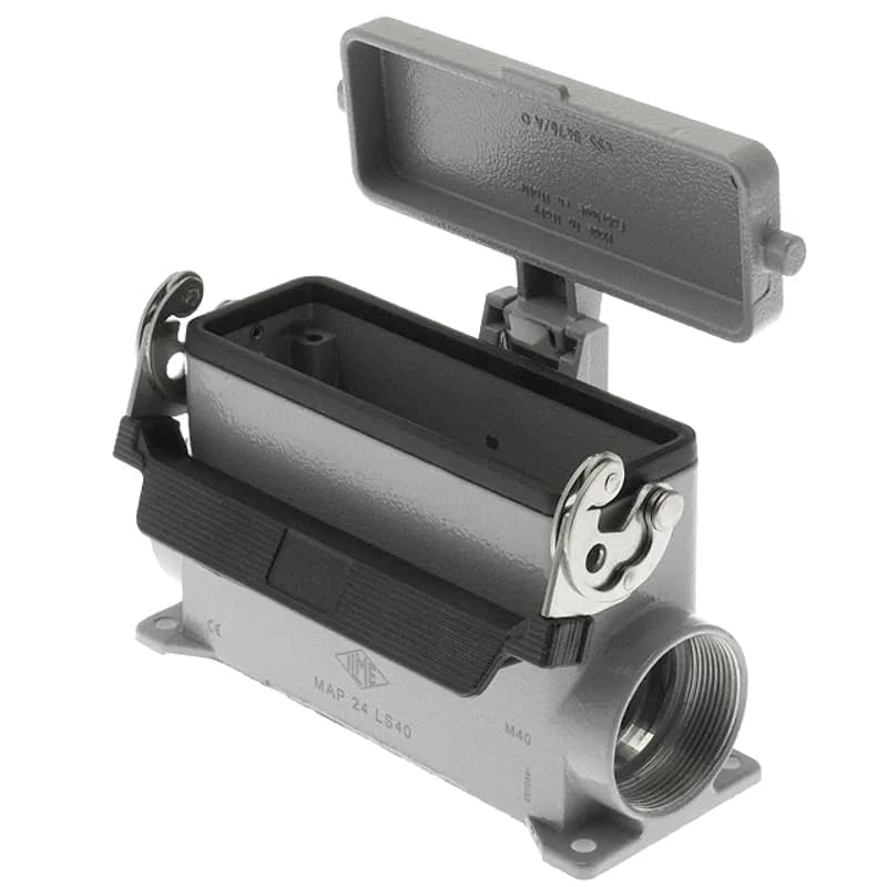 Mencom Corporation MAP-24LS40 - Standard, Rectangular Base, Single Latch, Surface mount, size 104.27, Side M40 cable entry
