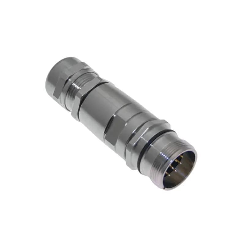 MCV, M23, Field Wireable, 19 Pole, Male Straight with Male Threads, Solder, 4A