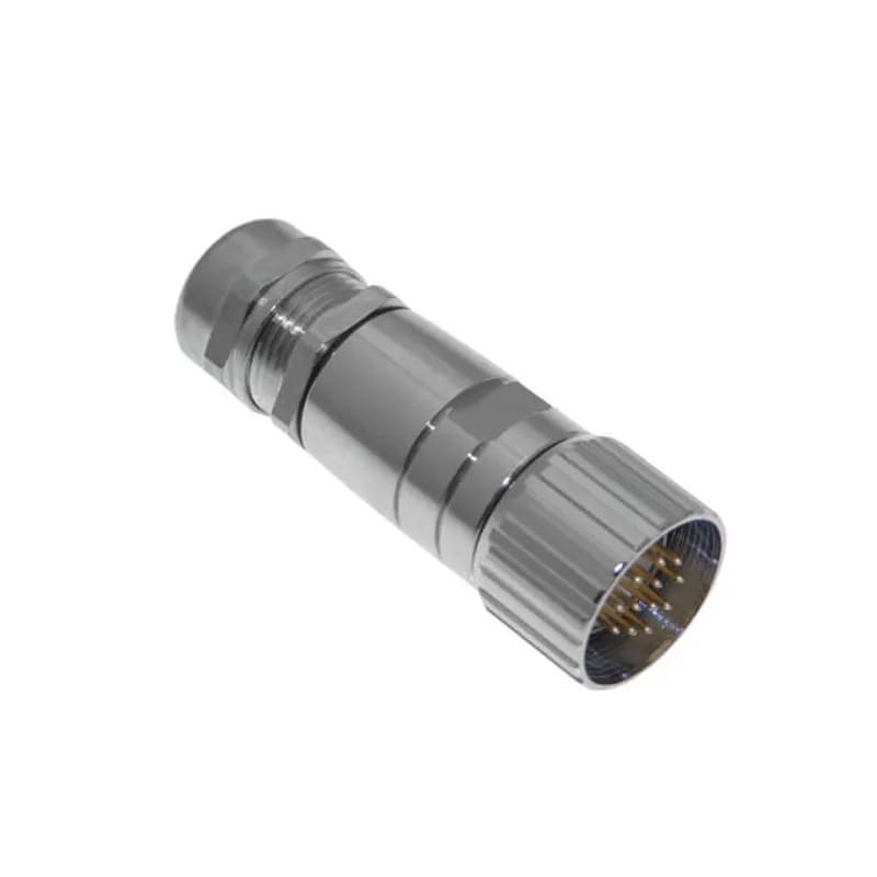 MCV, M23, Field Wireable, 19 Pole, Male Straight, Solder, 4A