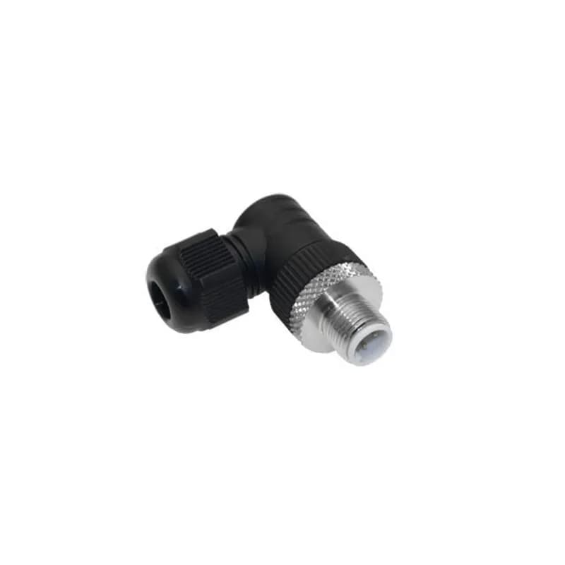 MDC, Field Wireable, 8 Pole, Male Right Angle, 4-8mm, Nickel Plated Brass