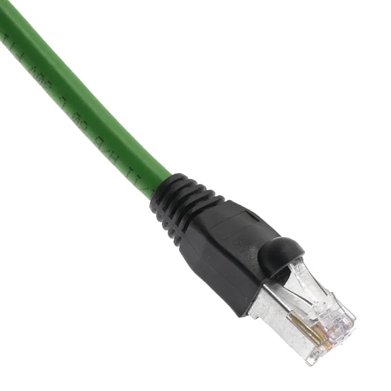 Profinet, Cordset, Shielded to RJ45 plug, 4 Pole, 5 Meters, 22awg, 4A, Green, PVC