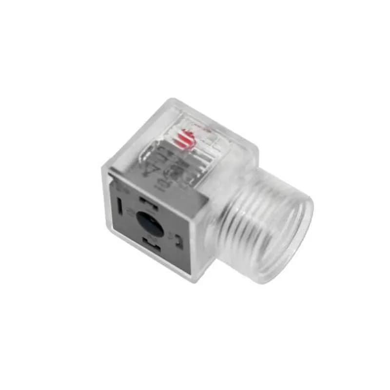 Solenoid Valve Connectors, Field Wireable, 3 Pole, Form A 18mm, 24V, 10A, LED w/MOV, .5-NPT opening