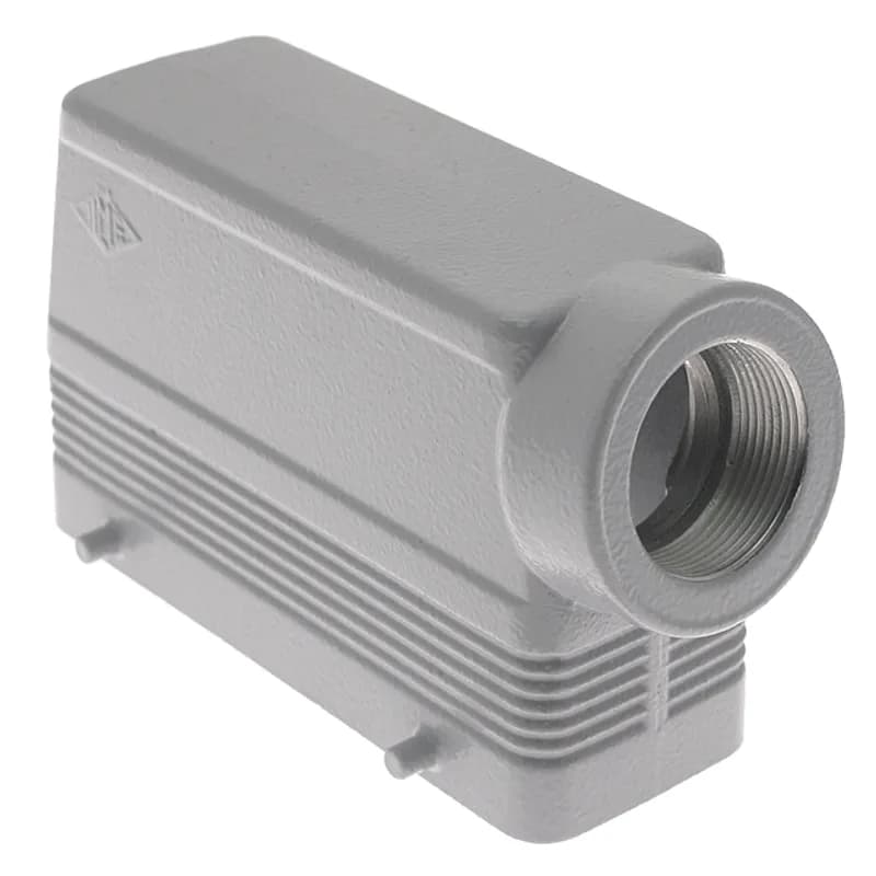 Standard, Rectangular Hood, size 104.27, 4 Pegs, Side M32 cable entry, High Construction