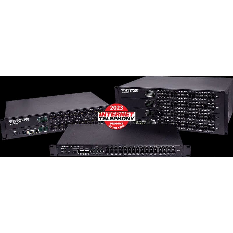 SmartNode VoIP Gateway, 16 FXS on RJ11, 16 VoIP Calls, upgradeable to eSBC (max. 200 SIP calls), Optional SIP-TLS/SRTP, Optional Transcoding (max. 8 calls), 2x Gig Ethernet, 1x USB, 1x Console, Single External UI power (100240 VAC), Redundant Power Supply (Optional)