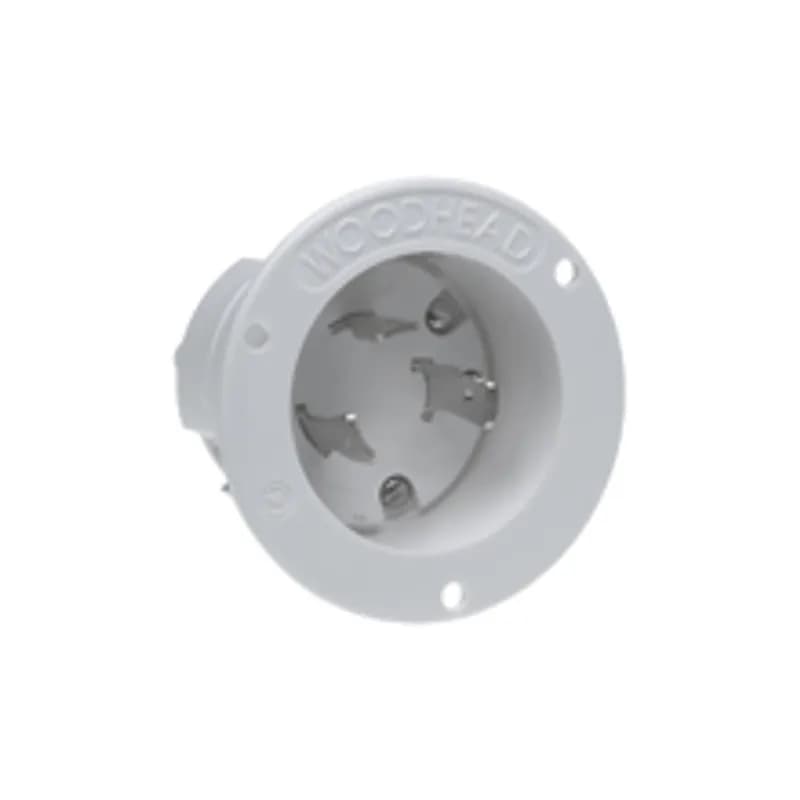 Safeway® Flanged Inlet with Locking Blade, 2 Pole/3 Wire, NEMA L5-30, 125V