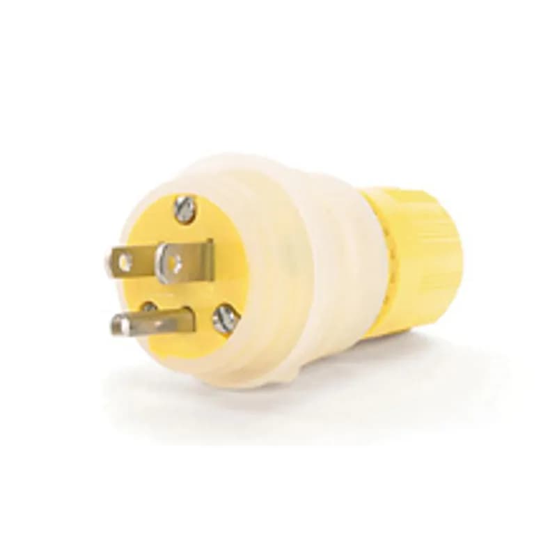 Woodhead 14W47EZ - Watertite® Ground Fault Monitoring Plug 2 Pole/3 Wire, NEMA 5-15, 125V, Cord Grip Body Size F2