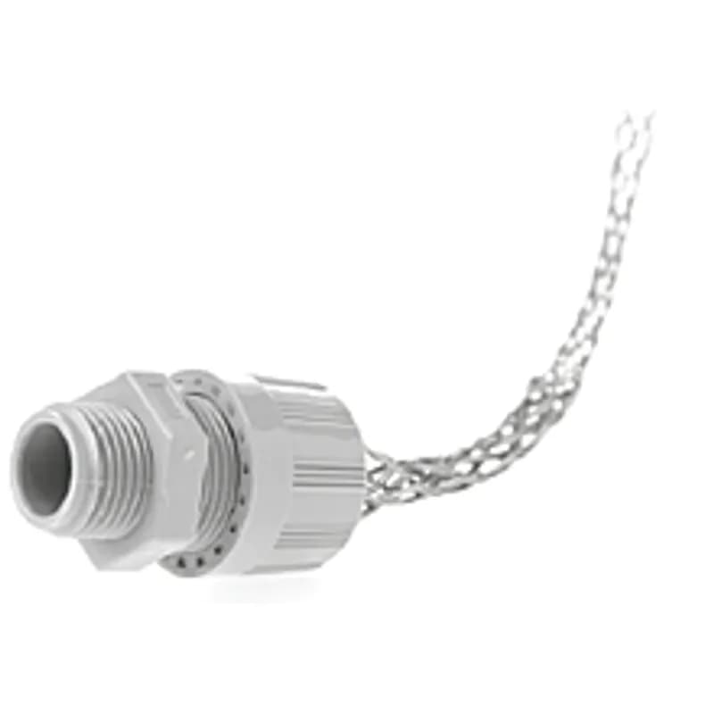 Woodhead 5624NM - MAX-LOC® Strain Relief Cord-Sealing Grip, 3/4" NPT, Straight Male, Cable Diameter 9.53-11.10mm (.375-.437"), Non-Metallic Mesh