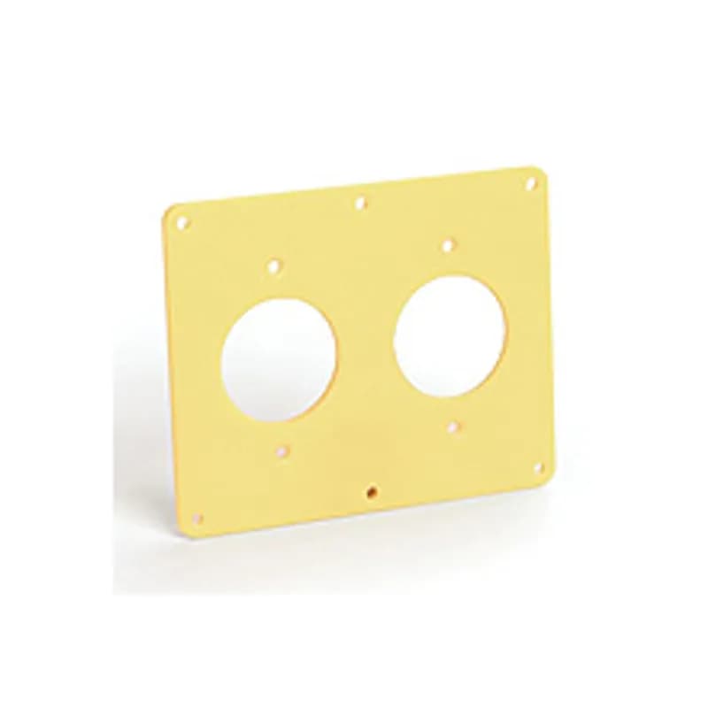 Woodhead 3263 - Super-Safeway® Multiple Outlet Coverplate, (2) Single Receptacle 39.62mm Hole Diameter 20A locking