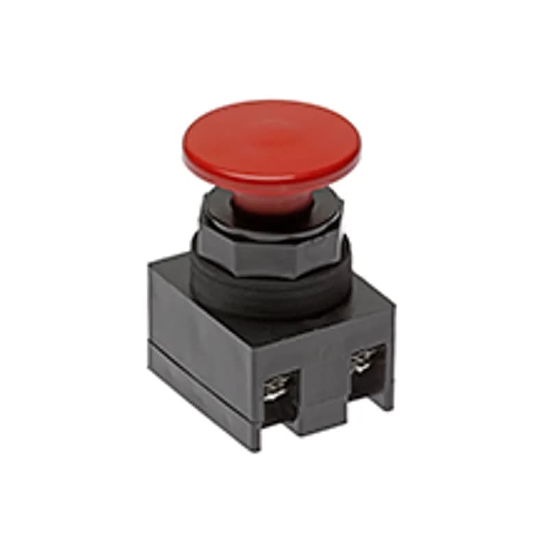 Woodhead 505B-RM - Super-Safeway™ Red Mushroom On/Off Switch, (1) NO Contact, 3A, 250V