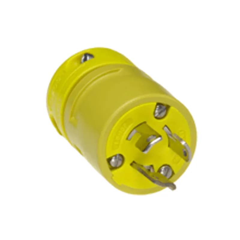 Woodhead 2449 - Super-Safeway® Plug with Locking Blade, 2 Pole/3 Wire, NEMA L6-15, 250V