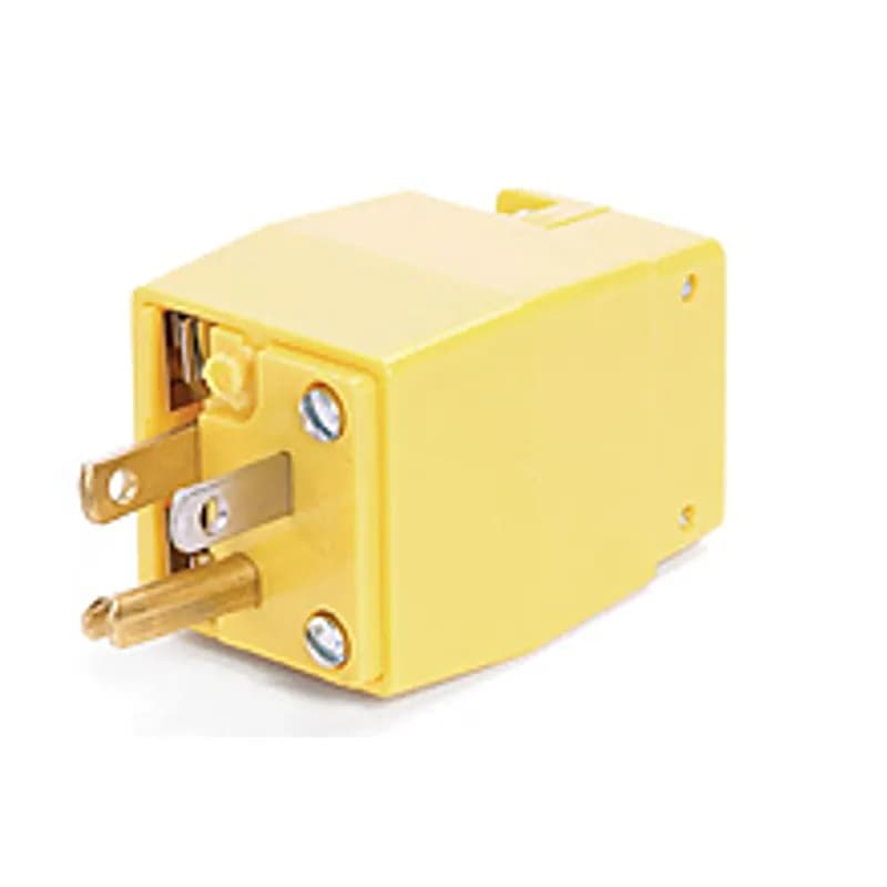Safeway® Individually Fused Plug, 2 Pole/3 Wire, NEMA 5-15, 125V, Yellow