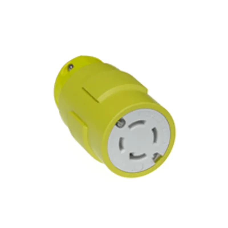 Super-Safeway® Connector with Locking Blade, 3 Pole/4 Wire, NEMA L15-30, 3ø 250V