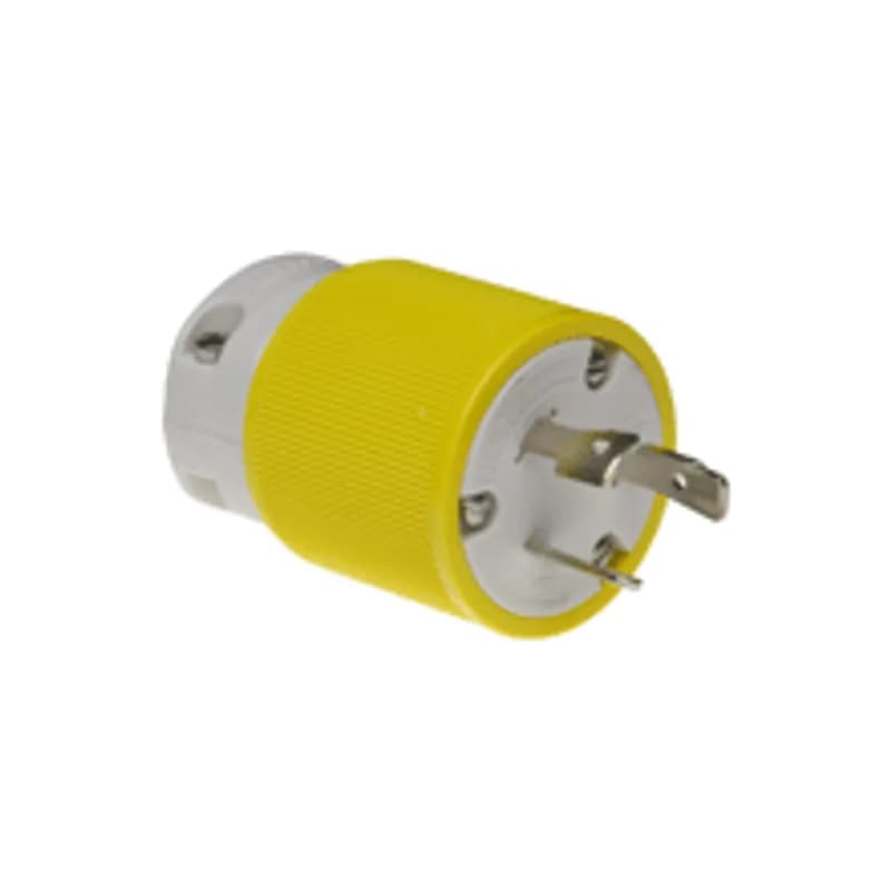 Safeway® Plug with Locking Blade, 2 Pole/3 Wire, NEMA L6-20, 250V, Yellow