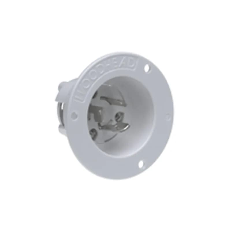 Safeway® Flanged Inlet with Locking Blade, 2 Pole/3 Wire, NEMA L5-15, 125V