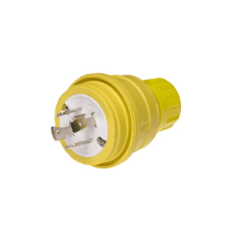 Watertite® Plug with Locking Blade, 3 Pole/4 Wire, NEMA L15-20, 3ø 250V, Cord Grip Body Size F3