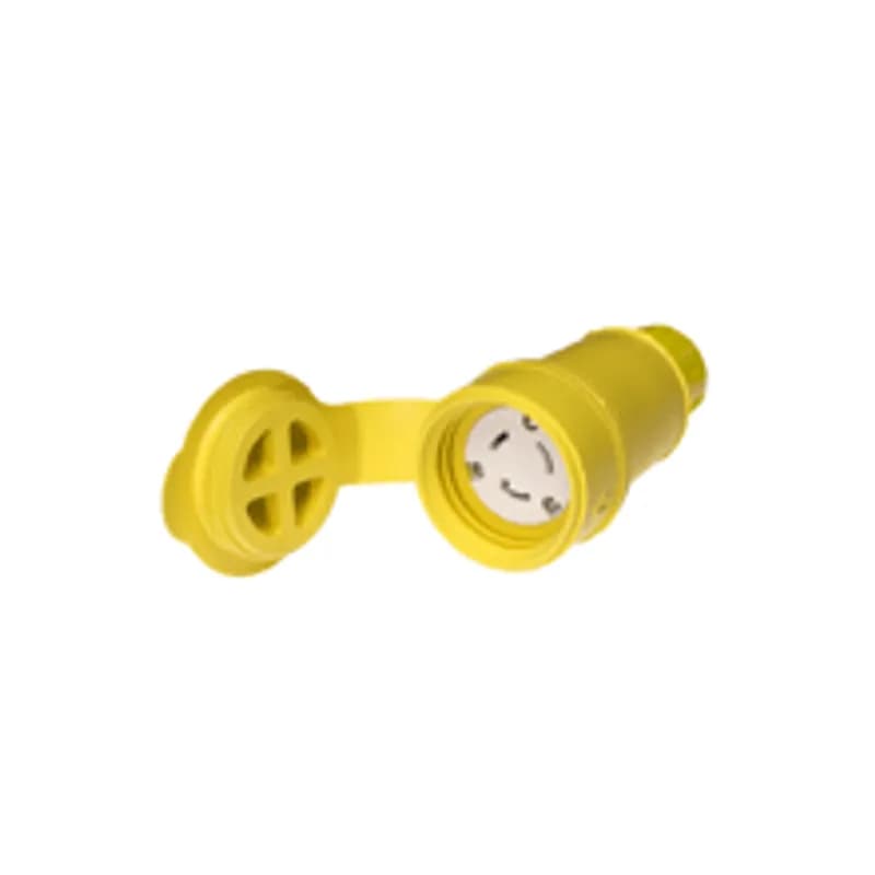 Woodhead 27W47 - Watertite® Plug with Locking Blade Connector, 2 Pole/3 Wire, NEMA L5-20, 125V, Cord Grip Body Size F3