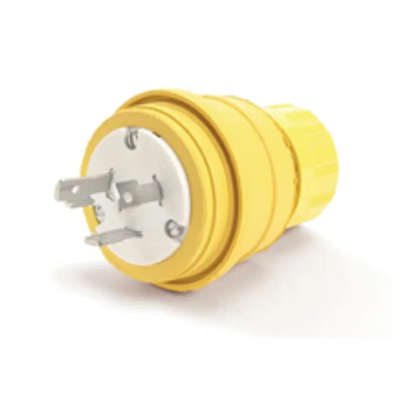 Woodhead 28W47 - Watertite® Plug with Locking Blade, 2 Pole/3 Wire, NEMA L5-30, 125V, Cord Grip Body Size F4