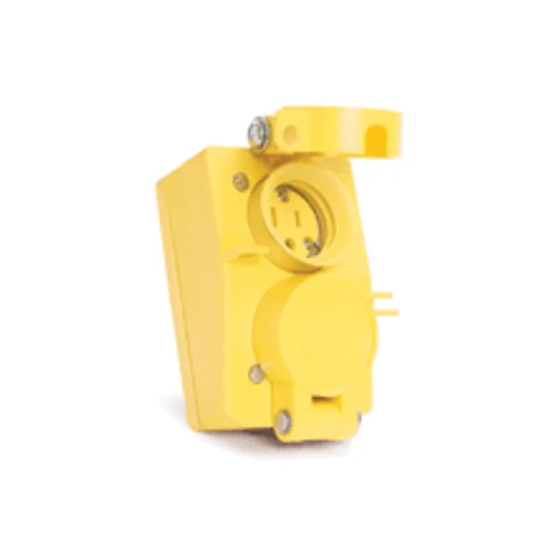 Woodhead 60W47DPLX - Watertite® Receptacle with Duplex Flip Coverplate, 2 Pole/3 Wire, NEMA 5-15, 125V