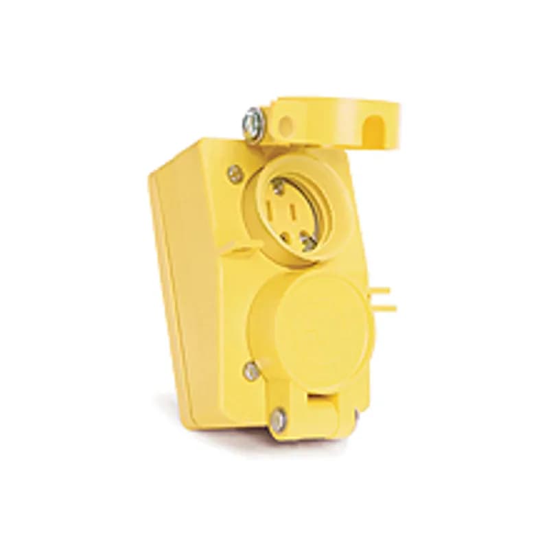 Watertite® Receptacle with Duplex Flip Coverplate, 3 Pole/3 Wire, Non-NEMA 15A/125V, 10A/250V