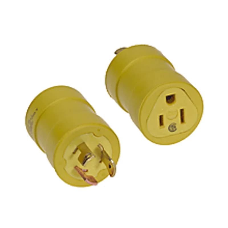 Woodhead 1704 - Safeway® Adapter NEMA 5-15R Receptacle - Female End 15A/125V, Non-NEMA Plug - Male End, 15A/125V
