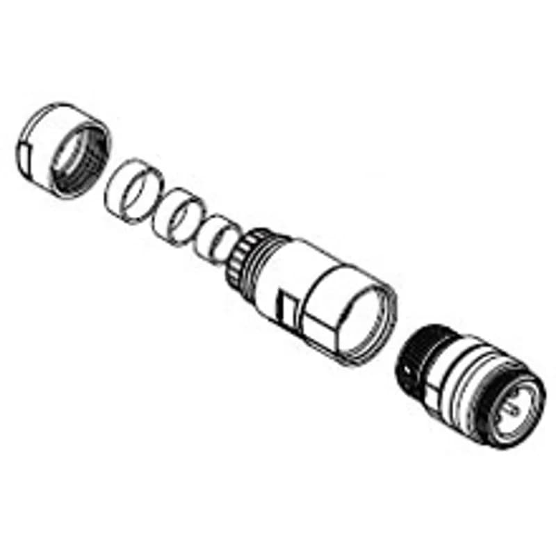 Quick-Change® Male Field Attachable, 4 Pole, Straight