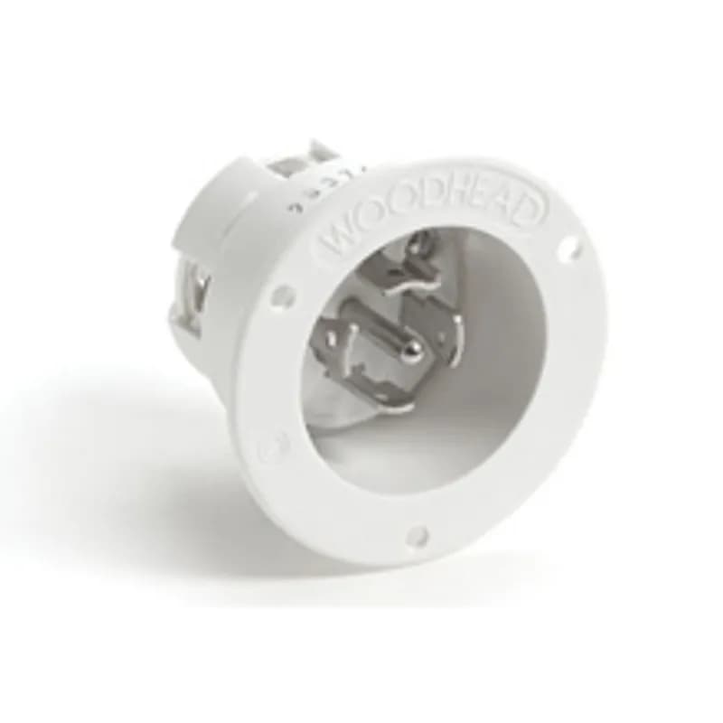 Woodhead 2881MB - Safeway® Flanged Inlet with Locking Blade, 4 Pole/5 Wire, NEMA L21-30, 3ø 208V
