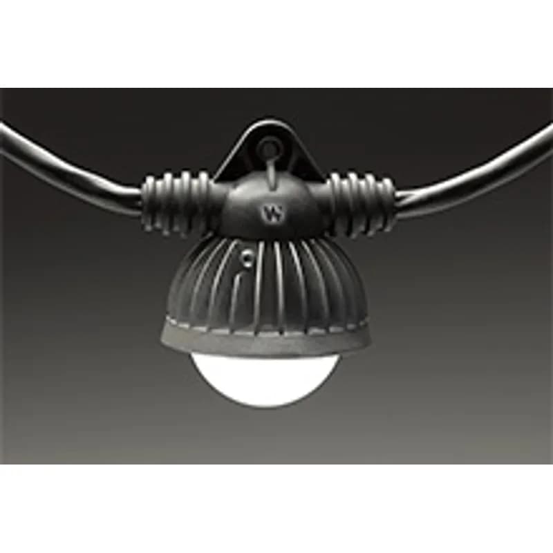 Woodhead 123WR100-14W10515 - LED String Light, 10 Light Engines, 12/3 SOOW Cable, 140W, NEMA 5-15 Watertite, Plug and Receptacle, 30.48m (100.0') Overall Length