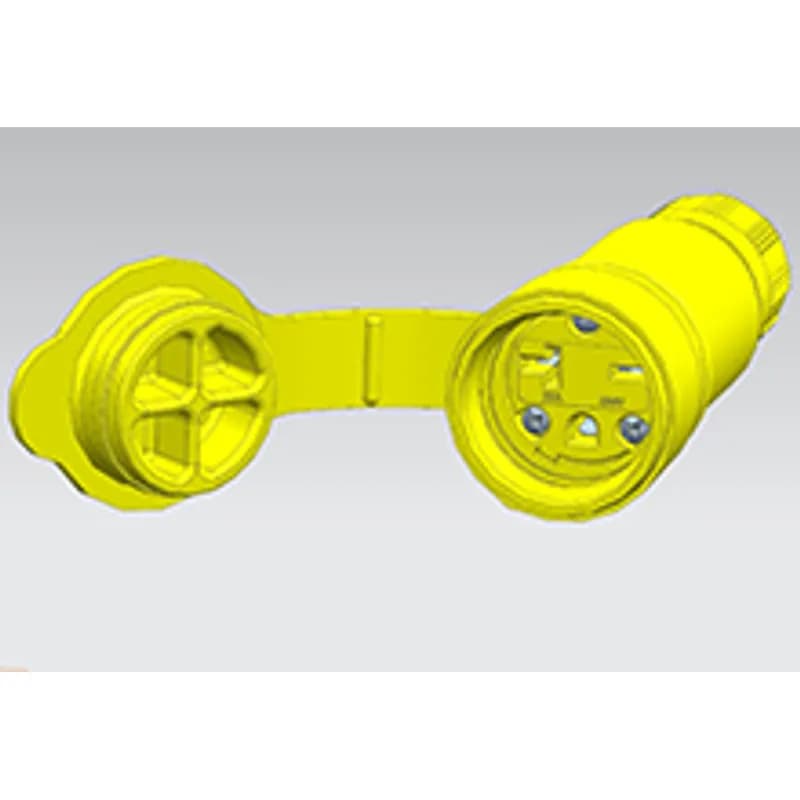 Watertite Extreme Connector, 2 Pole/3 Wire, NEMA 6-20, 250V, Cord Grip Body Size F2, Petrochemical Grade