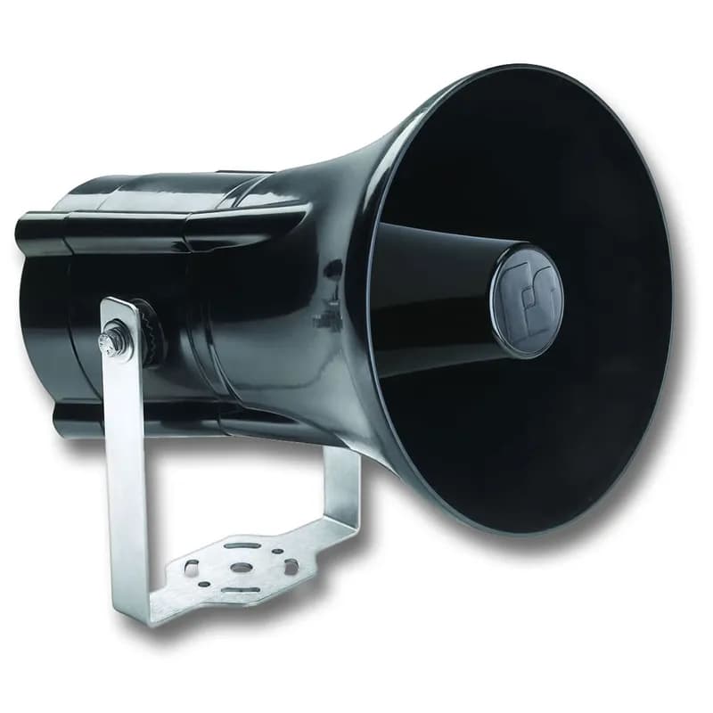 Federal Signal P-LS2B - Non-Metallic Zone 1 Loudspeaker, Gas Group IIB - Transformer coupled. 100 Vrms. 25 watt. Re-entrant horn design. Indoor/outdoor use. U-Mounting bracket included, optional swivel mount bracket available. IP66 rated. ATEX and IECEx Certified for Zone 1, Gas Groups IIB and IIC.