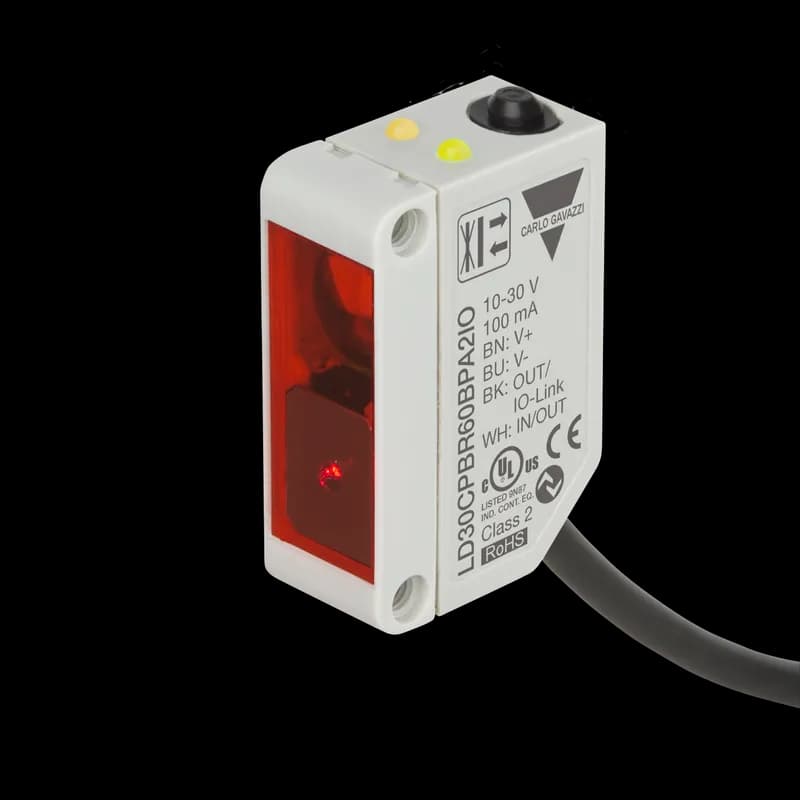 LASER BGS RED 600MM PL TOP BUTTON IO-LINK, CABLE