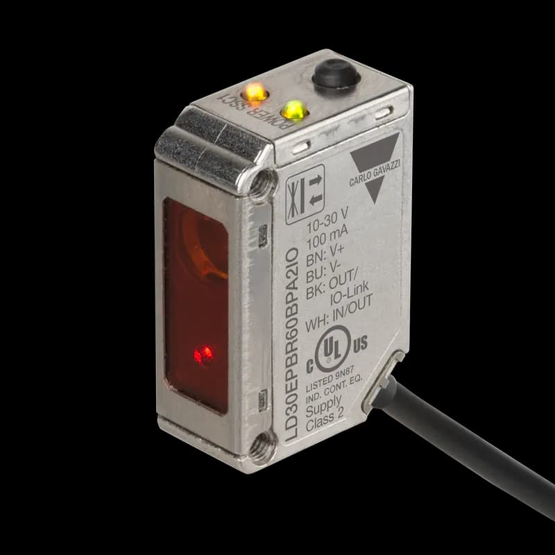 LASER BGS RED 600M SS TOP BUTTON IO-LINK, CABLE