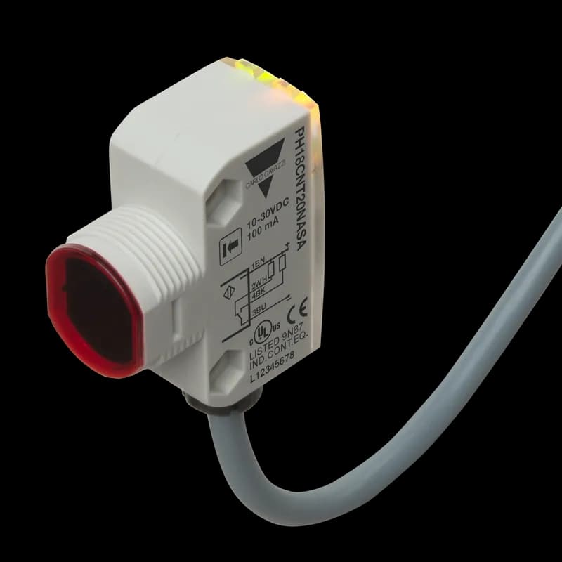 PHOTO SQ TR PL M18 NPN NO+NC,CABLE