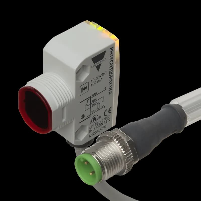PHOTO SQ TR PL M18 PNP NO+NC,PIGTAIL