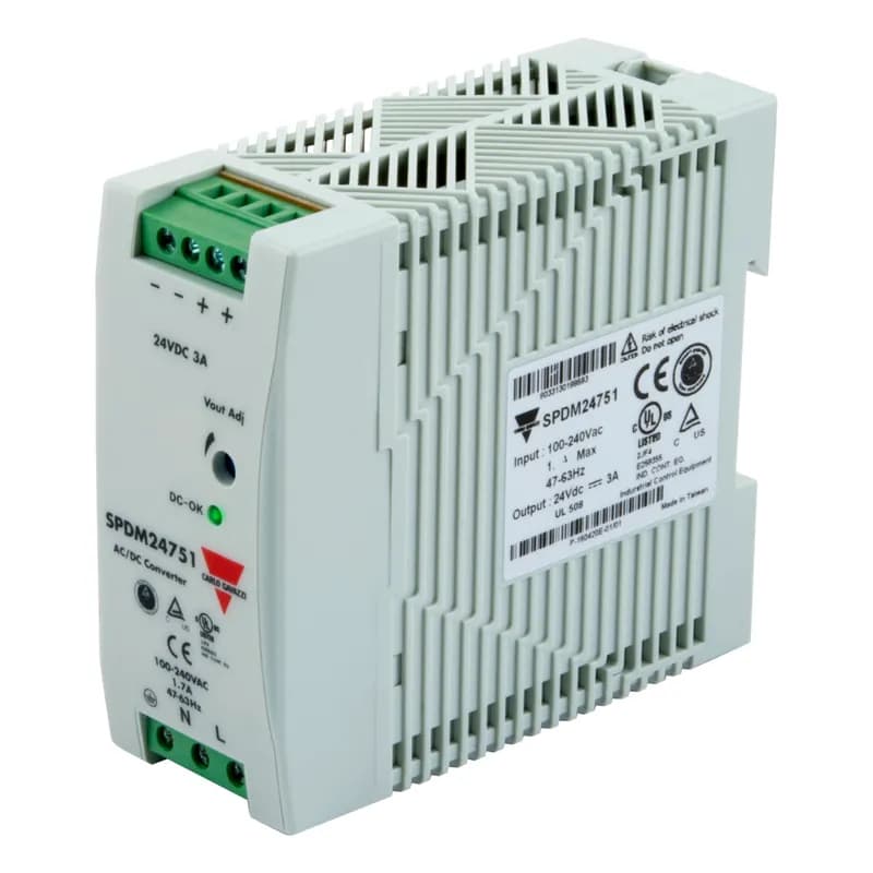POWER SUPPLY 75W 24VDC DIN RAIL MOUNTING SCREW